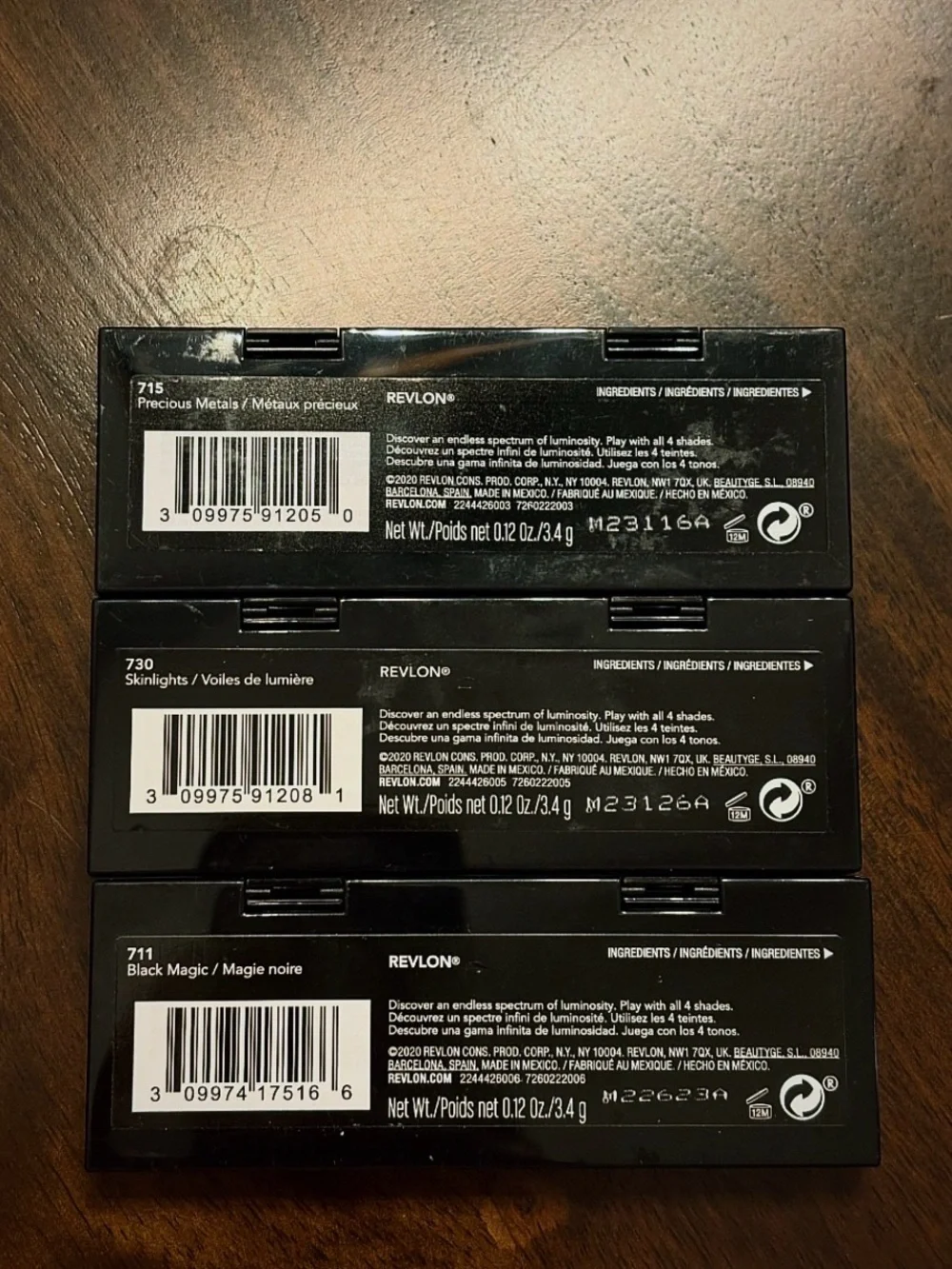 BUNDLE: NWT 3 Pack Revlon Crème Eyeshadow Quads!